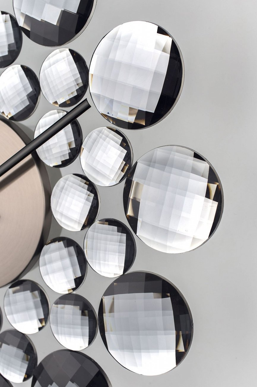 Часы настенные серые с кристаллами Tomas Stern 8029 TOMAS STERN СОЛНЦЕ 00-3872733 Серый  - Вид №1