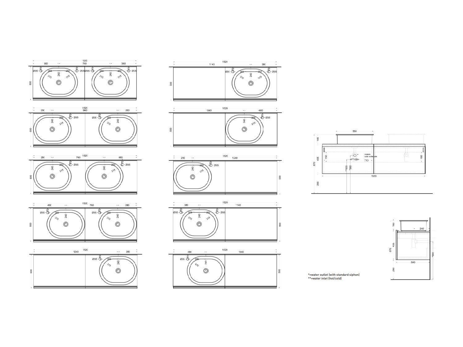 Деревянный подвесной умывальник с керамической столешницей Ceramica Cielo DELFO ARCH-00041855 - Вид №6