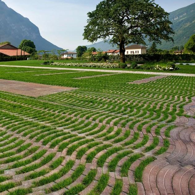 FAVARO1 Бетонная решетка, покрытая травой Via veneto sun-id-1418174 - Вид №1