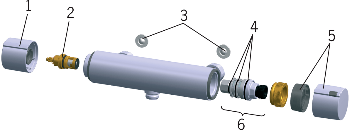 Oras 2870U Смеситель для душа 2870U Cubista Хром  - Вид №5