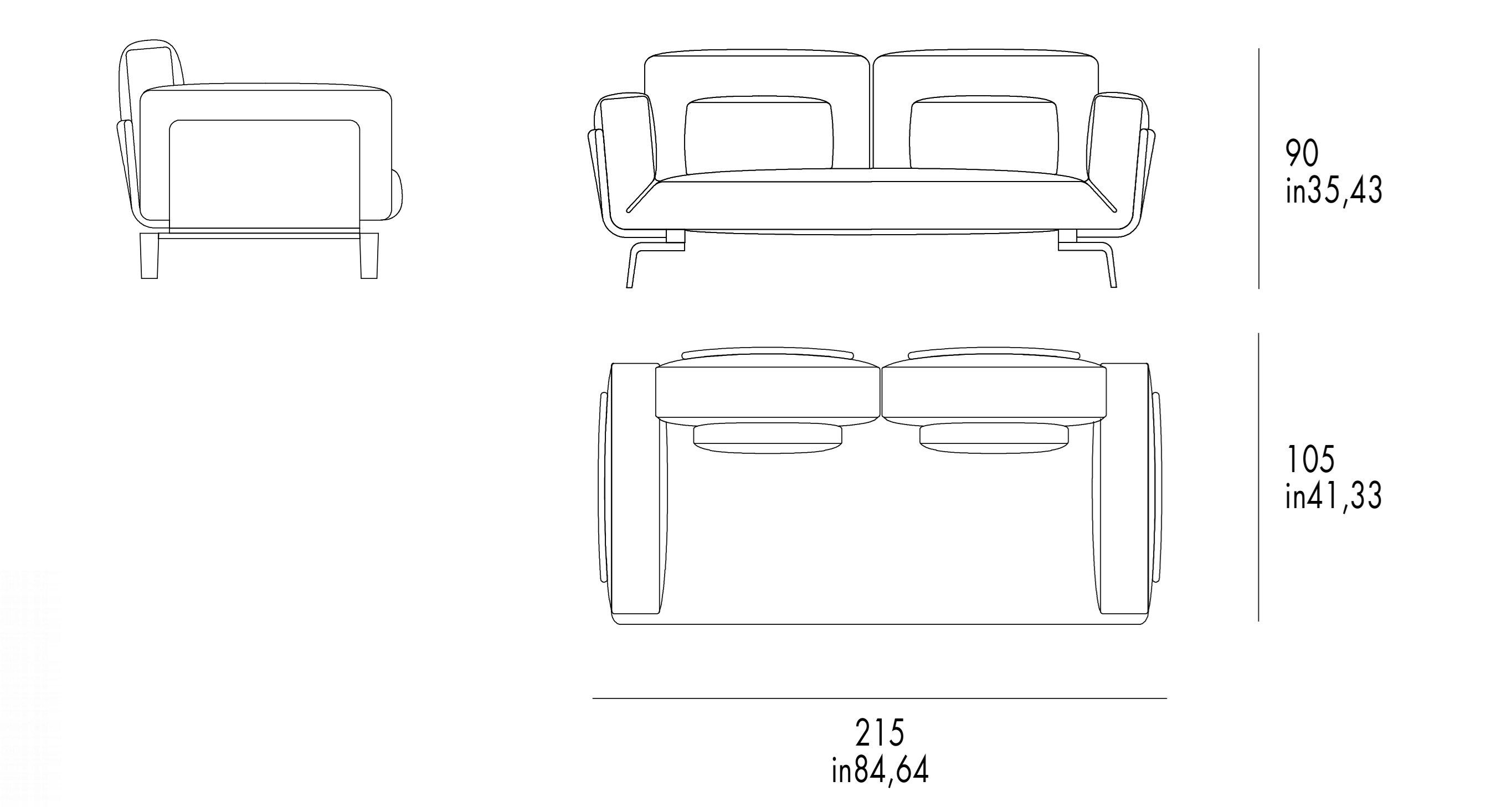 2-местный тканевый диван Grilli Оскар ARCH-00109089 - Вид №7