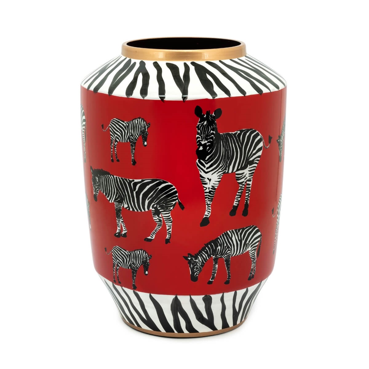 200826-40 ABHIKA ВАЗА ZEBER CYL RED  - Вид №1