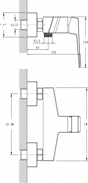 Смеситель для душа Rush Thira TR3635-63 хром 11521143 - Вид №1