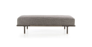 Мягкая скамейка из ткани