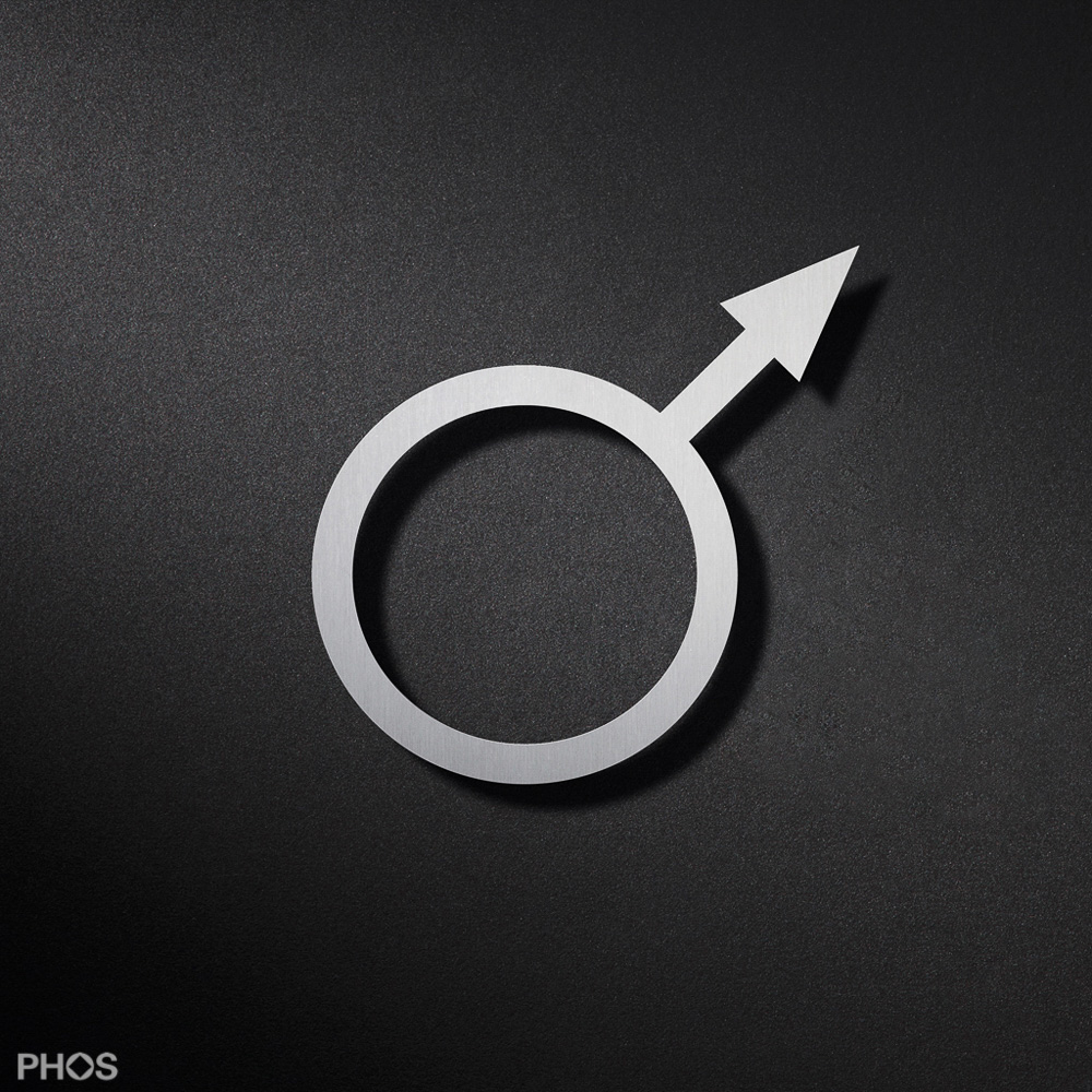 P2501 Пиктограмма мужского туалета PHOS 