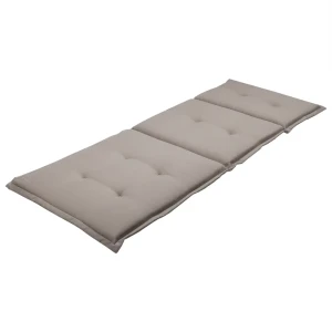 Подушка для шезлонга серая 165х65х5 см, полиэстер