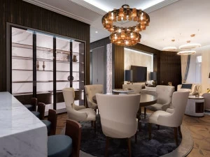 TM Italia Cucine Кухня с островом из черного дерева и столешницей из каррарского мрамора T45