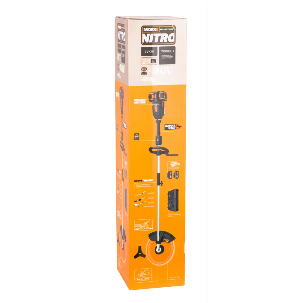 WORX WG186E.1 - аккумуляторный триммер NITRO с бесщеточным двигателем 89107585 STLM-0959922 - Вид №4