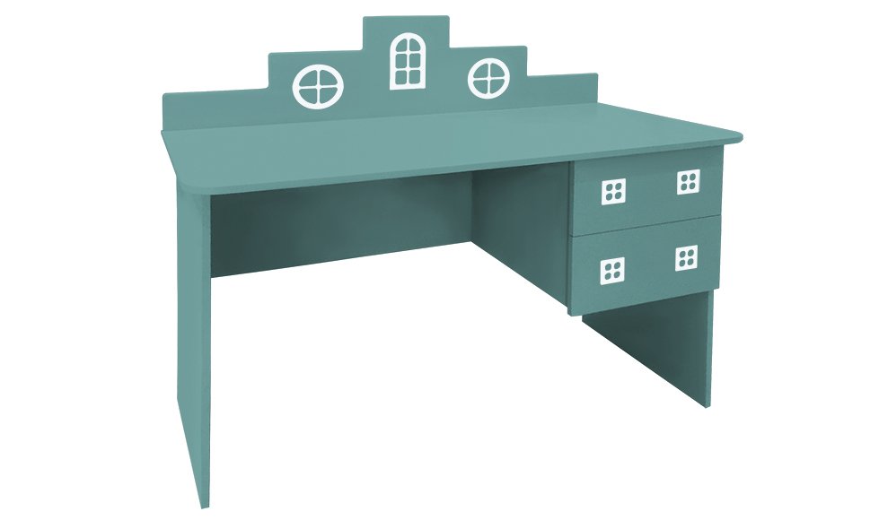 Детский письменный стол с ящиками левый "Амстердам" МАНДАРИН АМСТЕРДАМ 179546 Молочный Santreyd  - Вид №1
