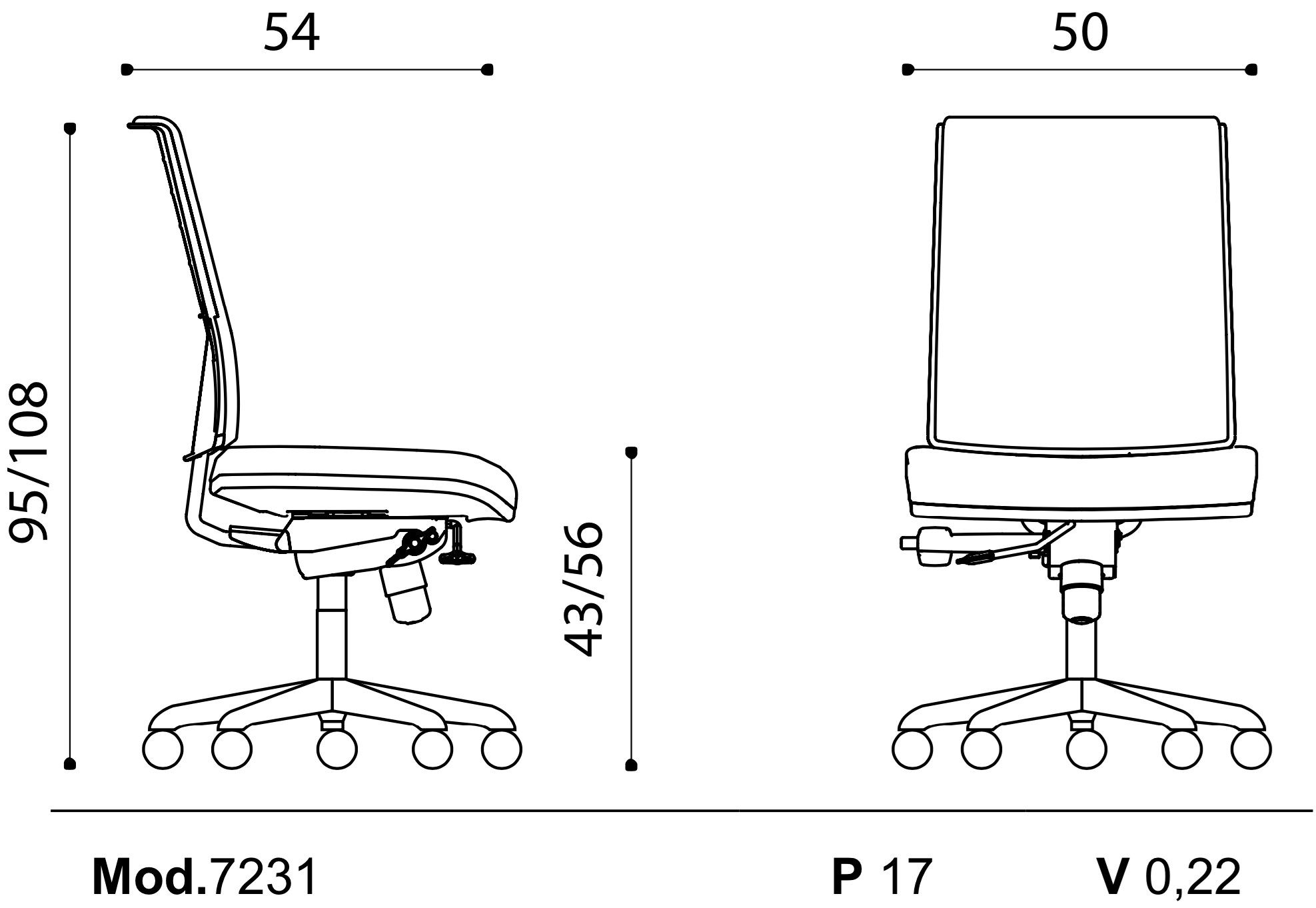 Вращающееся офисное кресло Ares Line Zero7 ARCH-00045203 - Вид №2