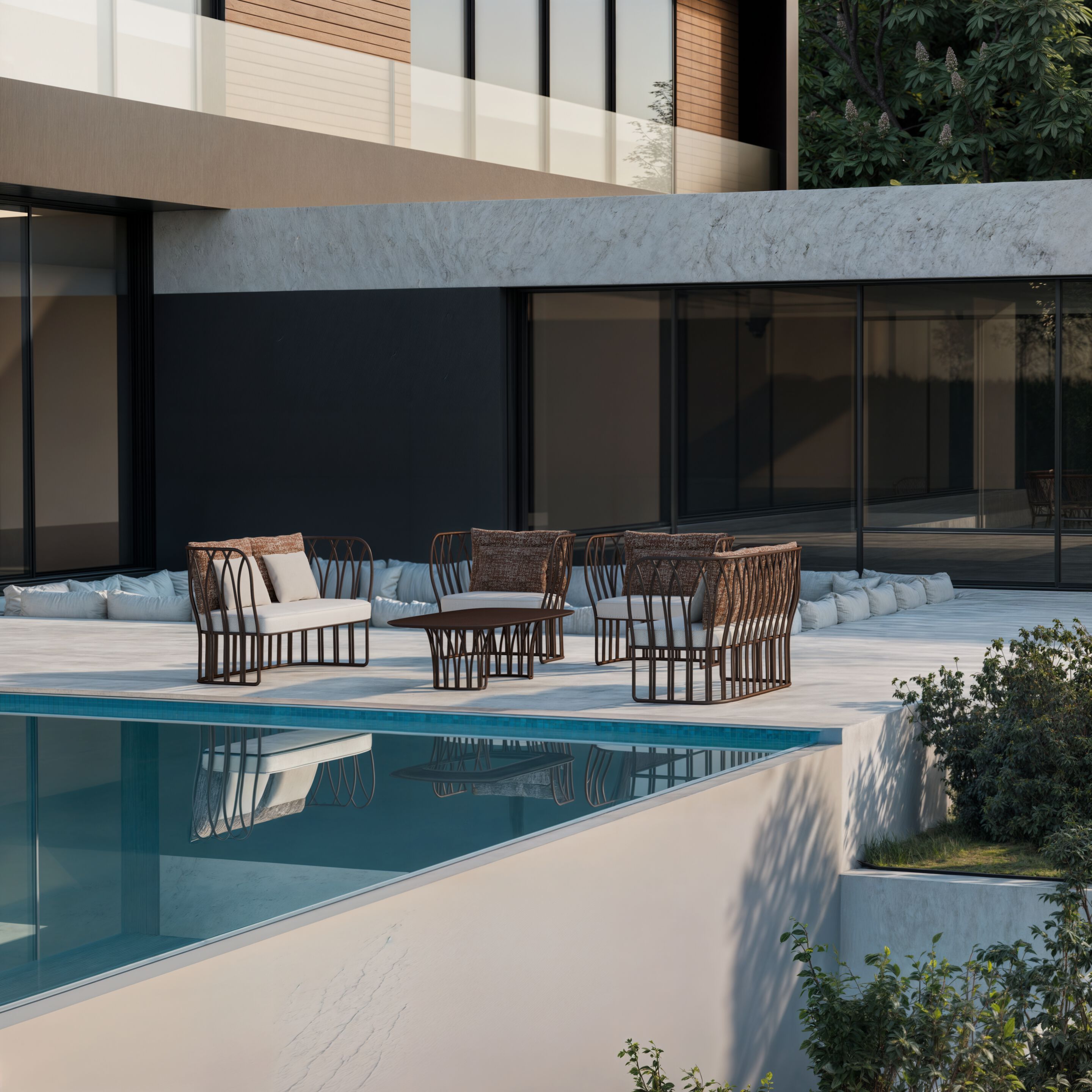 Алюминиевый прямоугольный садовый столик YAAZ Koru ARCH-00047886 - Вид №2