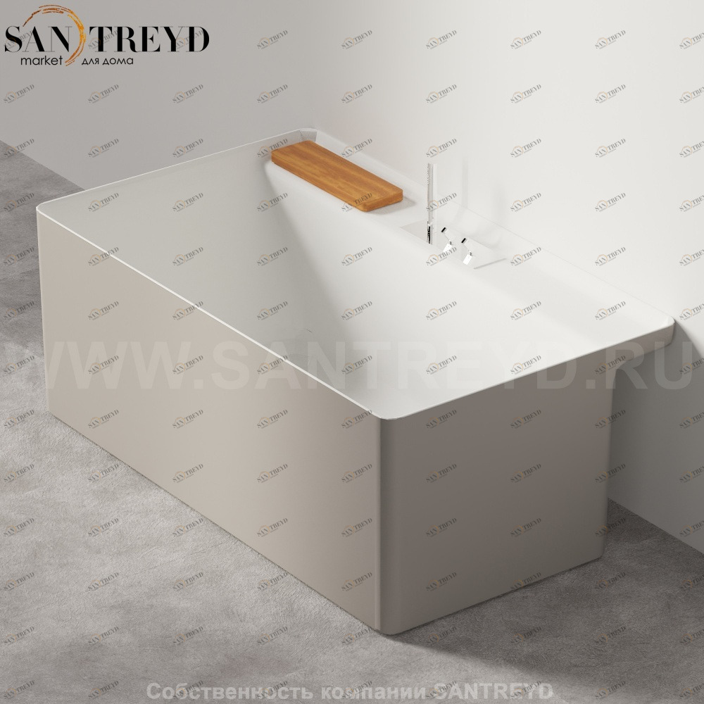 Ванна пристенная MARSIGLIA серая Agape AVAS1076ZL