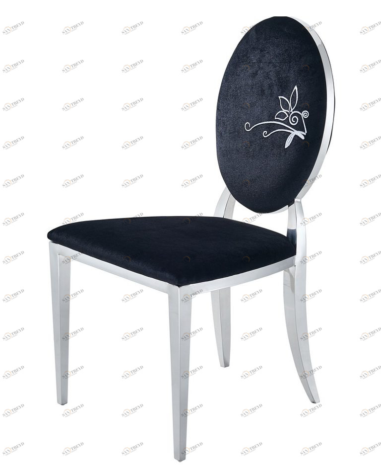 Стул Chanel черный с круглой спинкой ESF  044050 Черный 