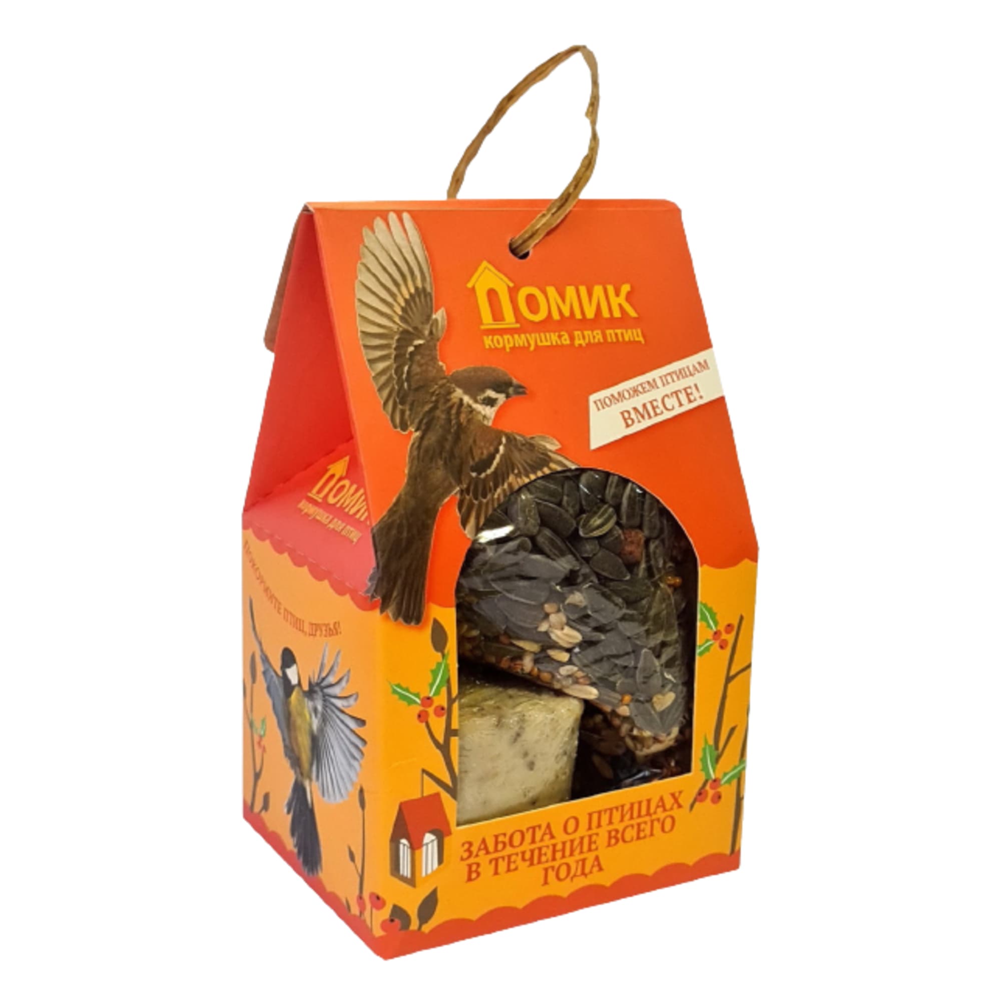 85048596 Кормушка для диких птиц Домик, пластик, корм 100 г, брикет 95 г Santreyd  - Вид №3