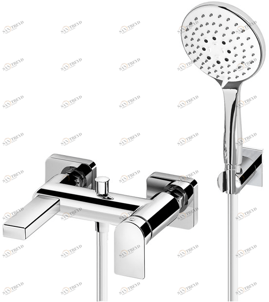 Fir Italia Смеситель для ванны из латуни на 3 отверстия с ручным душем Doda 67 6734016