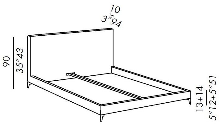 Meridiani Двуспальная кровать со съемным покрытием sun-id-1380326 - Вид №1