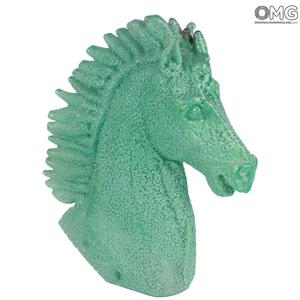 169 ORIGINALMURANOGLASS Скульптура Голова лошади - автор Pino Signoretto - муранское стекло OMG  см