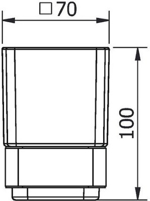 11311A-BP Стакан VICO подвесной цвет черный матовый LANGBERGER VICO, BLACK EDITION - Вид №2