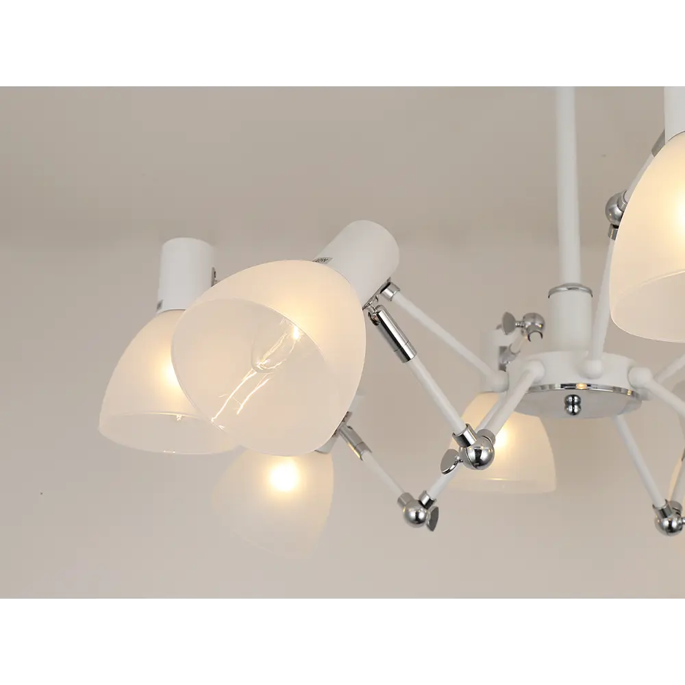 Люстра потолочная «Interna» 5040-8 8 ламп 25 м² цвет белый SCHAFFNER STLM-2094364 - Вид №6