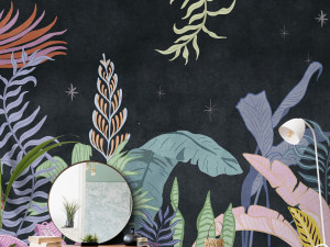 Тропические обои ПВХ бесплатно, экологически чистые, моющиеся