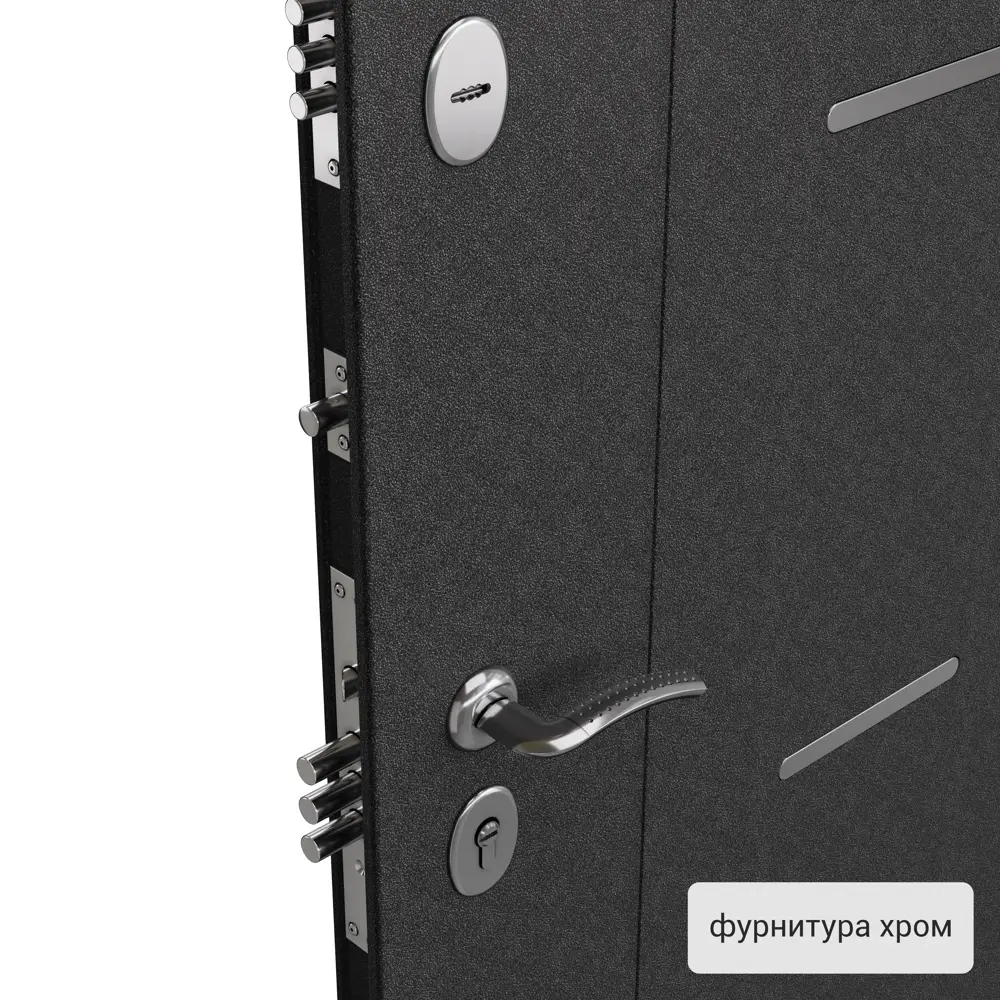 Дверь входная металлическая Страйд Уна 860 мм правая цвет черный TOREX STLM-2163294 - Вид №2