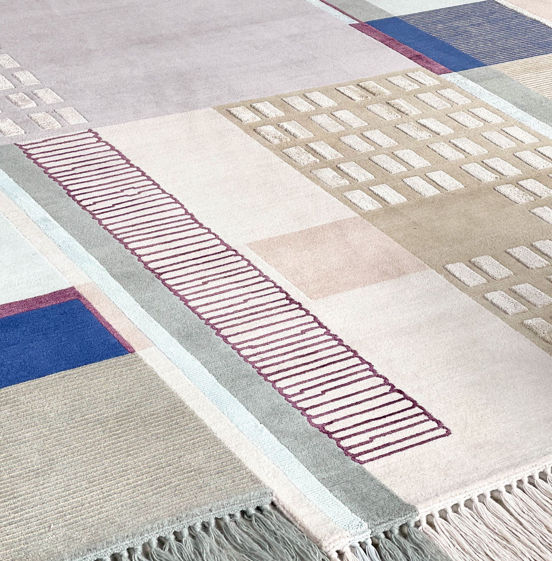 Прямоугольный ковер ручной работы Tapis Rouge абстракция ARCH-00088900 - Вид №4