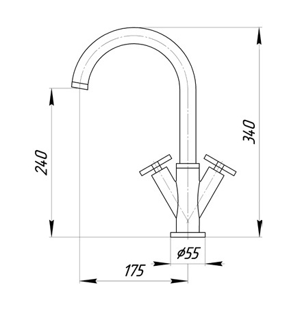 Cмеситель MIGLIORE Naxos ML.CUC-7651 для кухни ML.CUC-7651.CR - Вид №1