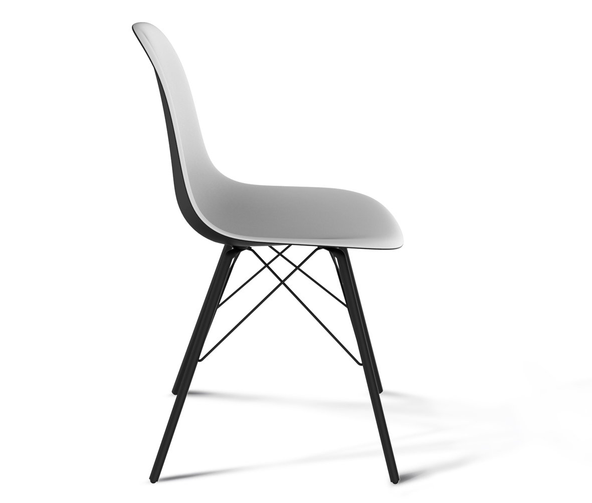 Стул DSR двухсторонний окрас (eames style) SHEFFILTON ДИЗАЙНЕРСКИЕ, EAMES STYLE 015586 Серый  - Вид №1