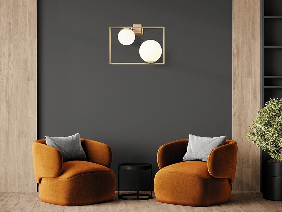 Стальной и стеклянный настенный светильник Miloox Buble ARCH-00019653 - Вид №1