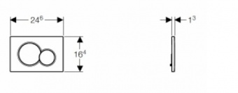 115.770.21.5 смывная клавиша SIGMA01 (пластик/хром глянц) Santreyd  - Вид №1