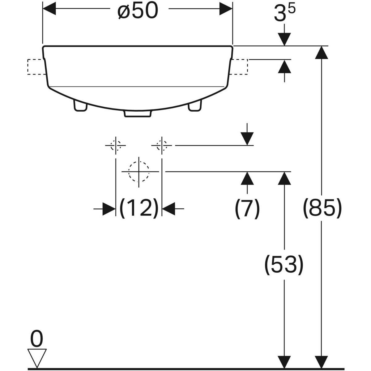 Стеклянная раковина с переливом Geberit VariForm ARCH-00035340 - Вид №3