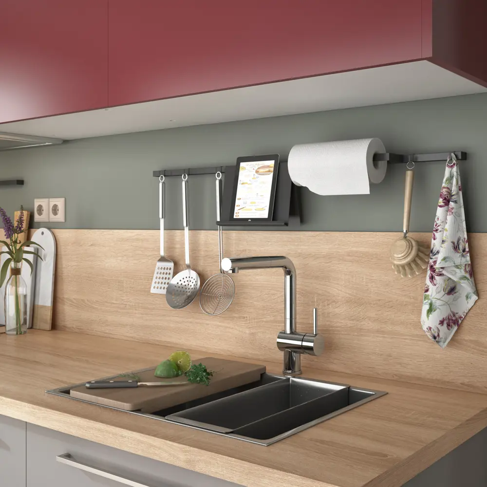 80135888 Рейлинг Delinia ID 90 см сталь цвет чёрный STLM-0013787  - Вид №16