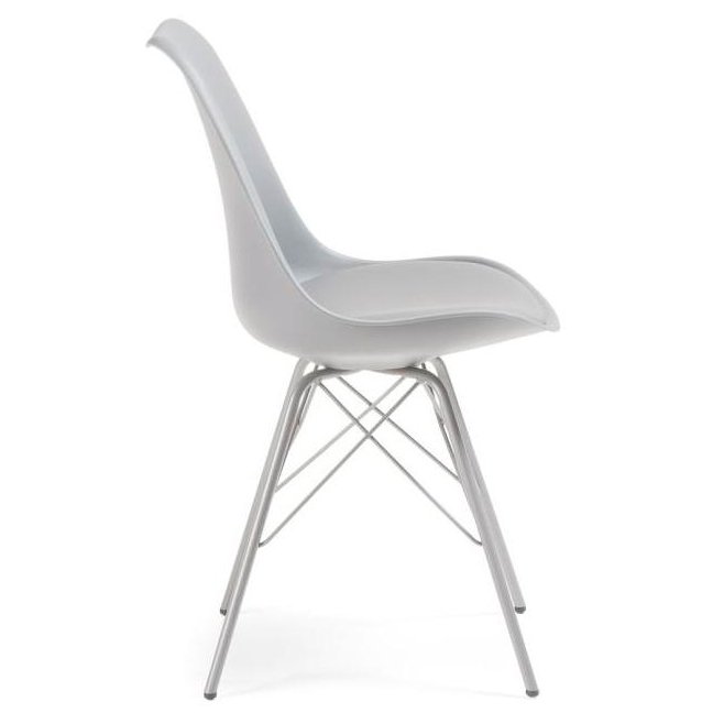 Стул Lars серый с металлическими ножками ткань серый от La Forma LA FORMA  147877 Серый  - Вид №1