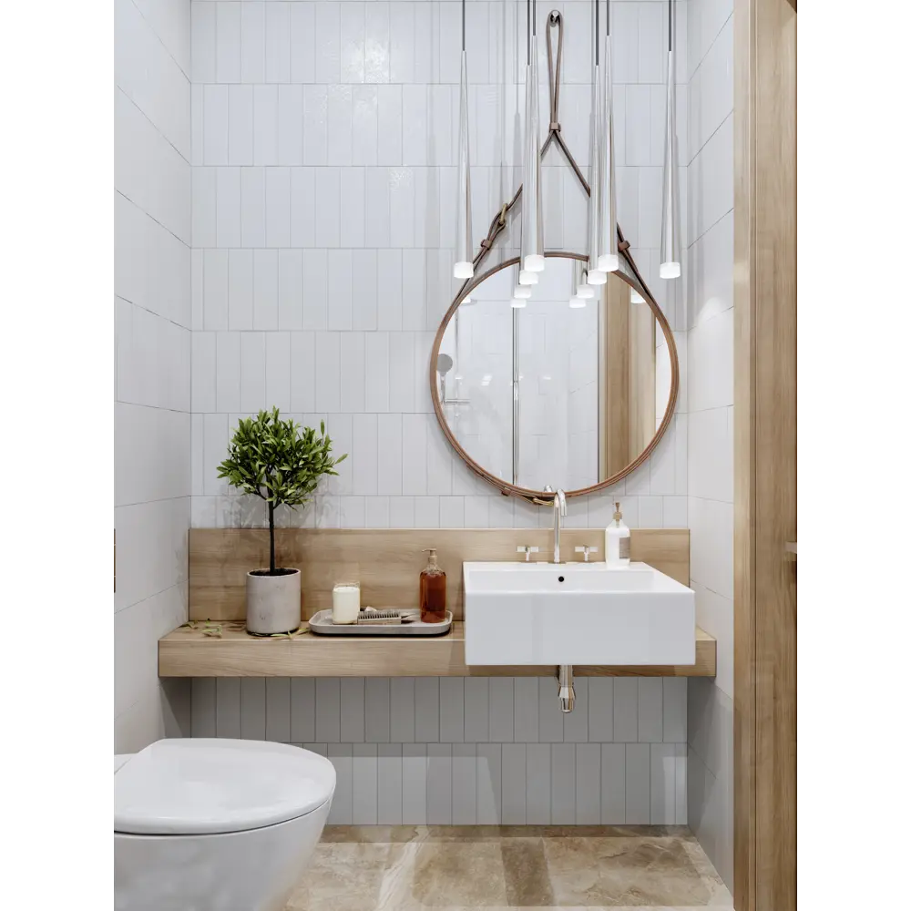 Глазурованный керамогранит Belani Матео 7.5x25 см 0.79 м² цвет белый структурный STLM-2129741 - Вид №4