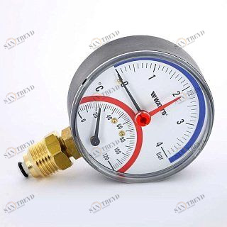 Термоманометр радиальный F+R828 1/2" 4 бар 120° WATTS 10025526
