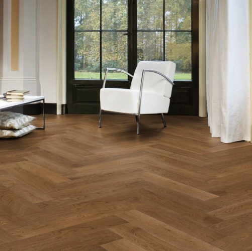 Паркет Ёлка Solidfloor New classic Шантильи Дуб Натур с брашью (Текстурированная) 610х122 мм 1195080 - Вид №21