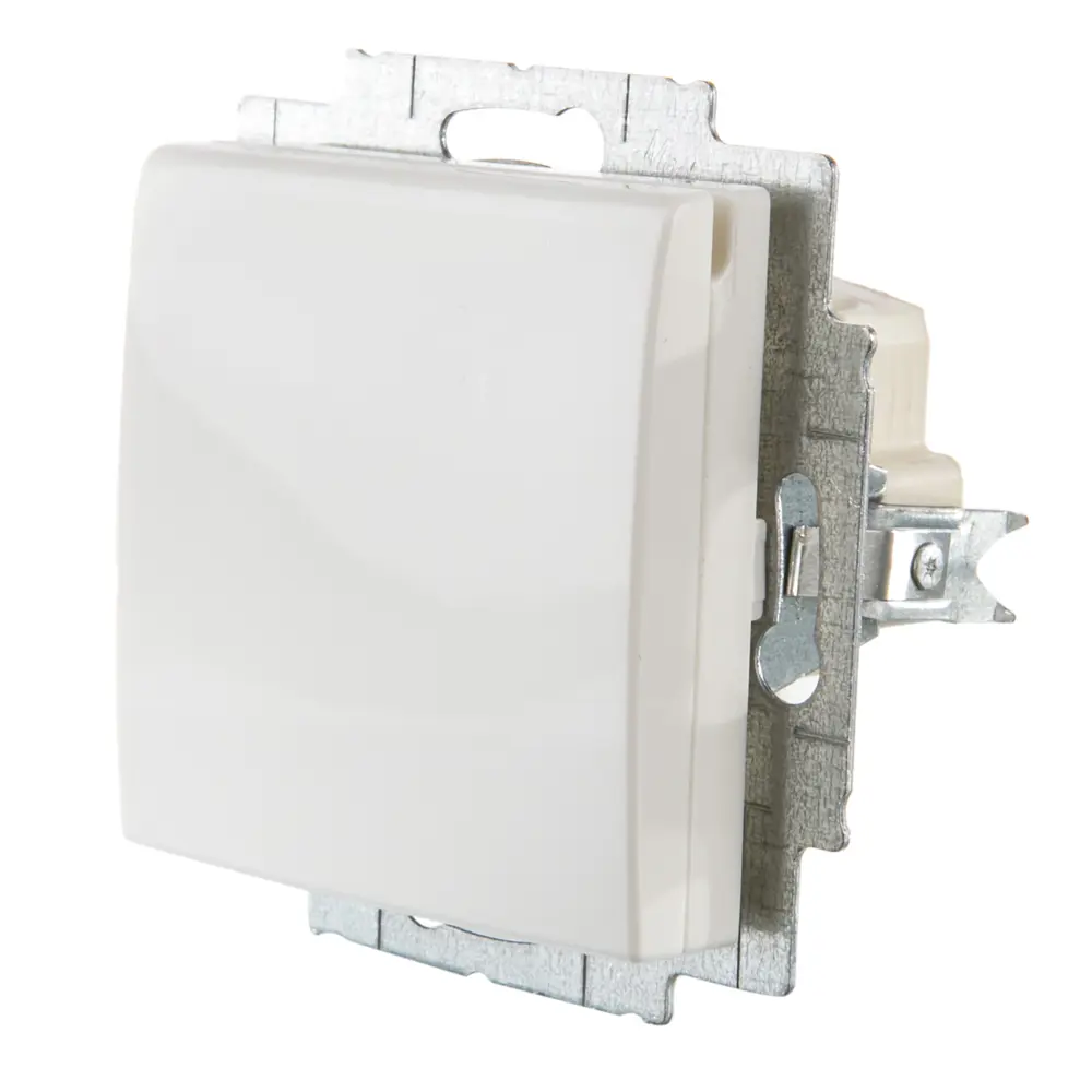 Розетка встраиваемая ABB Basic 55 с заземлением с крышкой цвет белый 13607039 STLM-2118164
