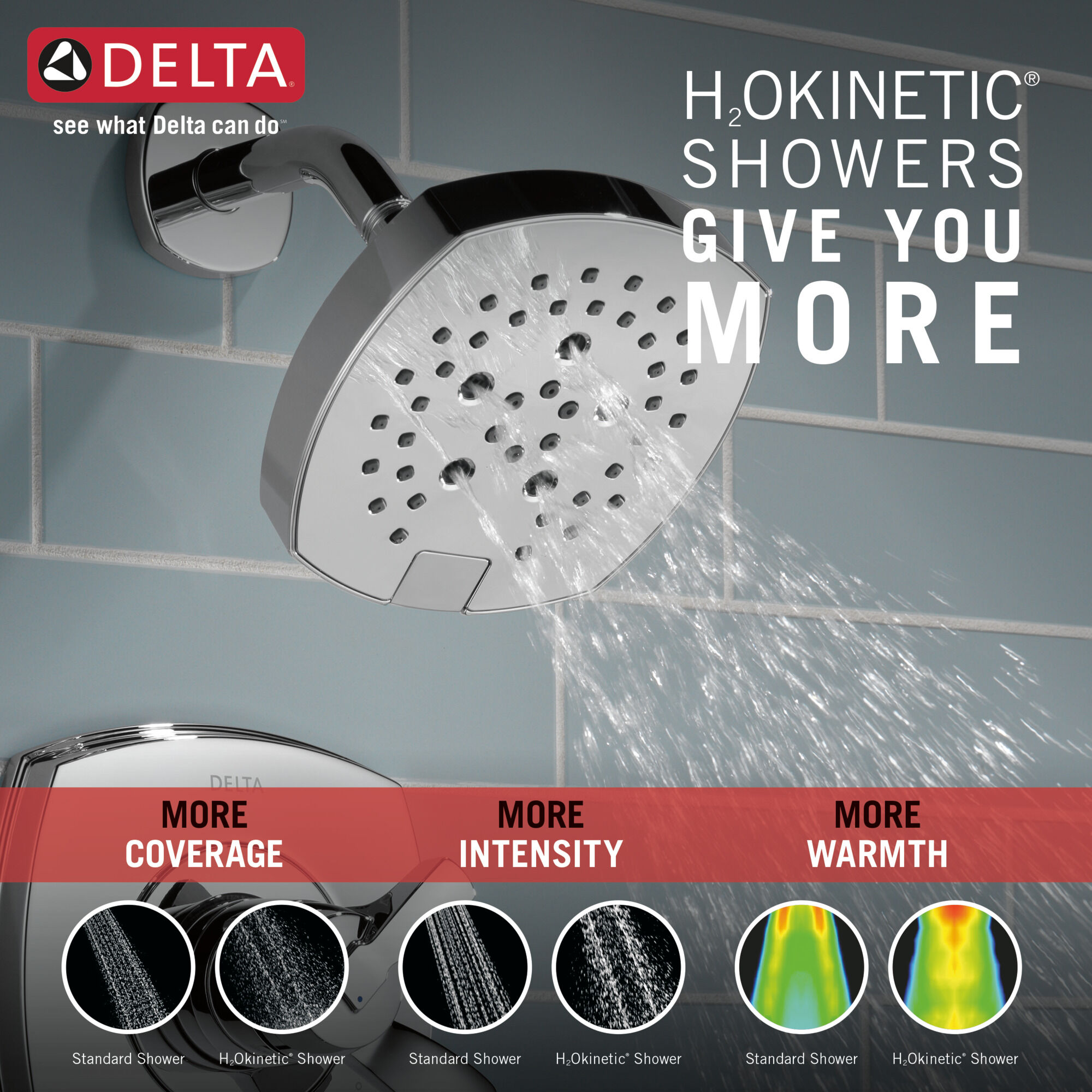 T144766 Ванна и душ серии 14 Delta Faucet Stryke Хром  - Вид №1