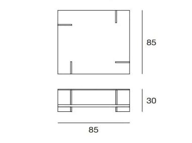Квадратный журнальный столик с отсеком для хранения Pacini & Cappellini CORALLO ARCH-00061889 - Вид №2