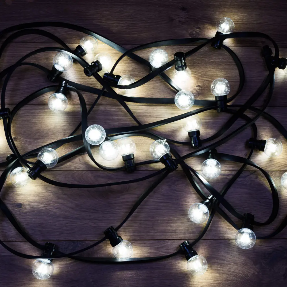 Гирлянда белт-лайт из лампочек Neon-Night Belt Light 10 м 30 ламп черный провод 86263779 STLM-2027005 Santreyd 