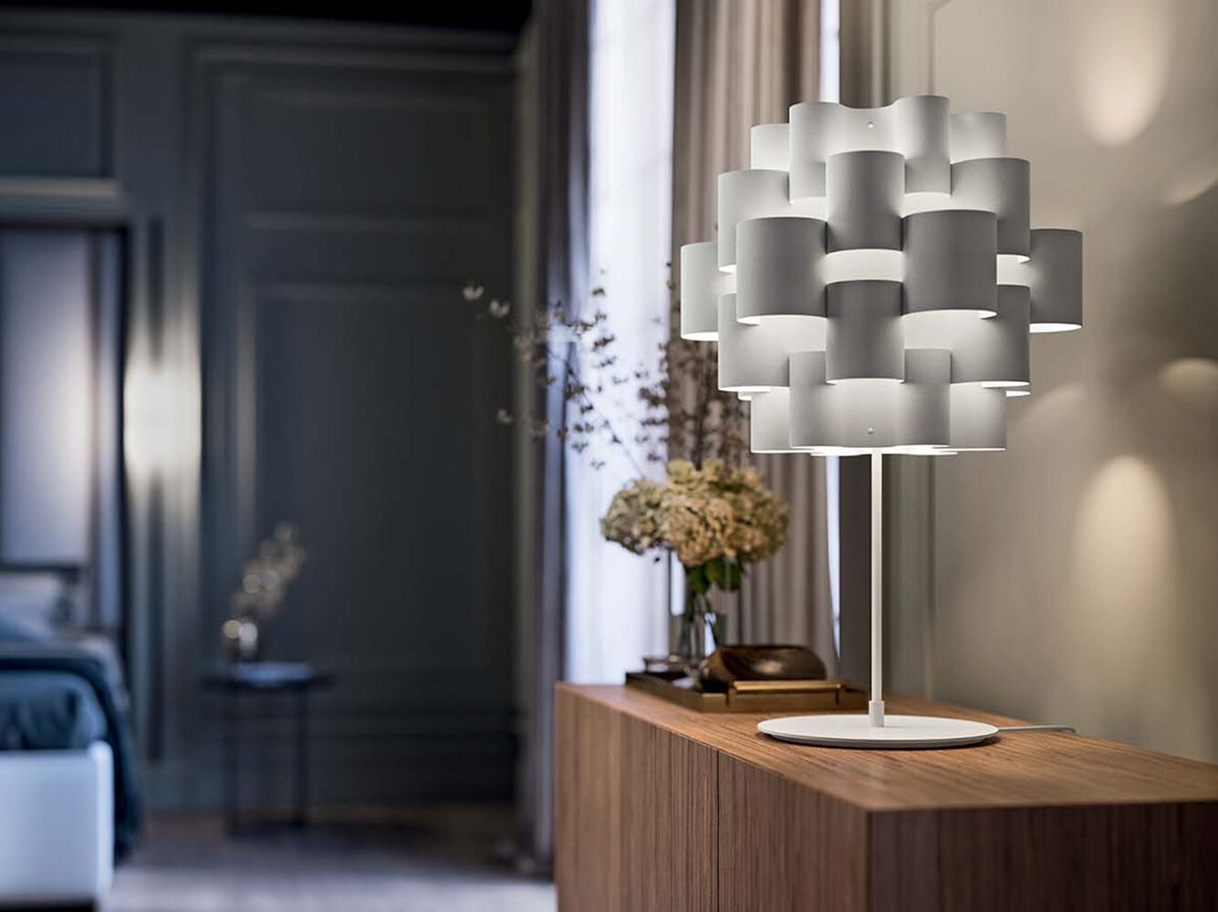 Ткань настольная лампа Quadrifoglio Group Design Lighting ARCH-00146327