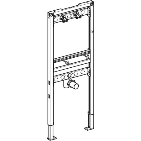 111.452.00.2 Инсталляция Geberit Duofix для раковины, 130 см, настенный смеситель наружного монтажа Geberit  - Вид №1