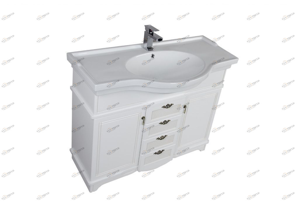 Тумба с раковиной Aquanet Луис 100 белый 0017269700172465