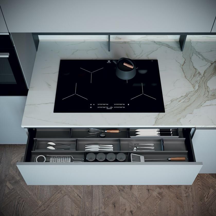 Febal Casa Линейная кухня без ручек sun-id-1504881 - Вид №5