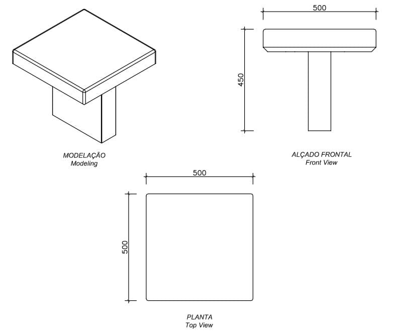Бетонное наружное сиденье amop Токио ARCH-00108312 - Вид №2