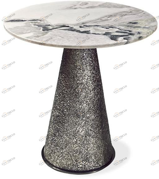 HESSENTIA | Cornelio Cappellini Высокий круглый журнальный столик с мраморной столешницей Cheope Santreyd sun-id-1419683