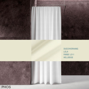 DV-LOLA200-230-LO11 Занавеска для душа лола, длина 200 см, ширина 230 см. светло-бежевый PHOS