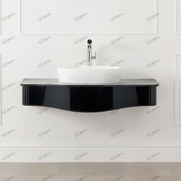 Тумба подвесная Lavello 114 Volo Glass LAVVG-N-114-BK Victoria + Albert LAVVGN114BK