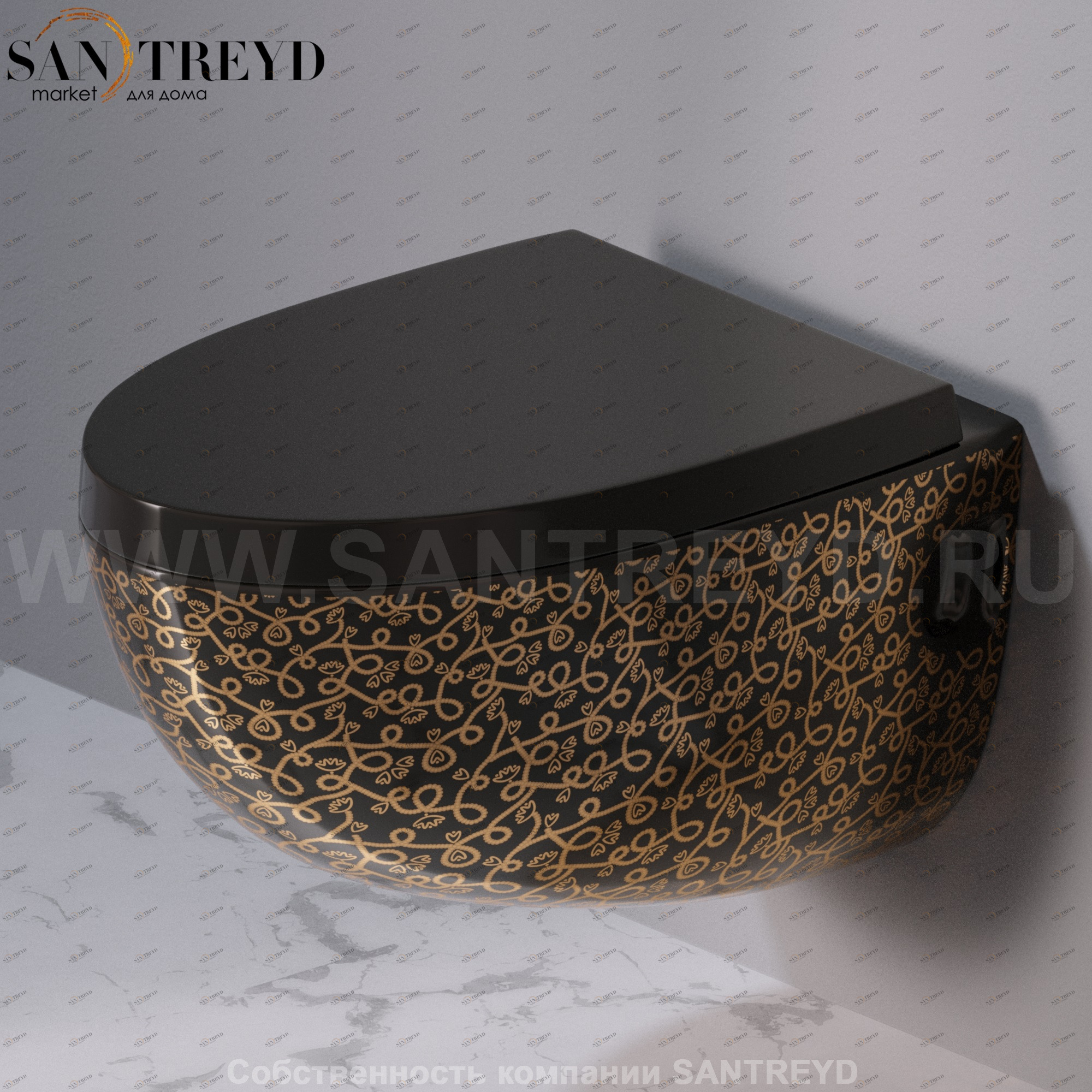 S511401G Подвесной унитаз настенный Черный A. e T. Italia OVAL Италия AeT ITALIA