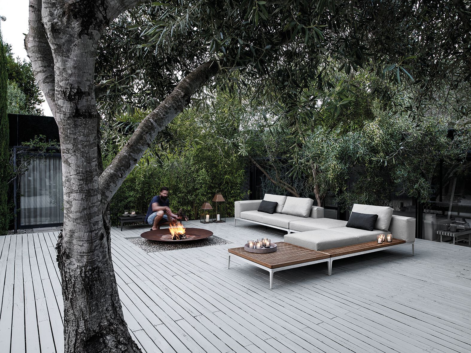 Тканевый модульный садовый диван Gloster сетка ARCH-00132626 - Вид №16